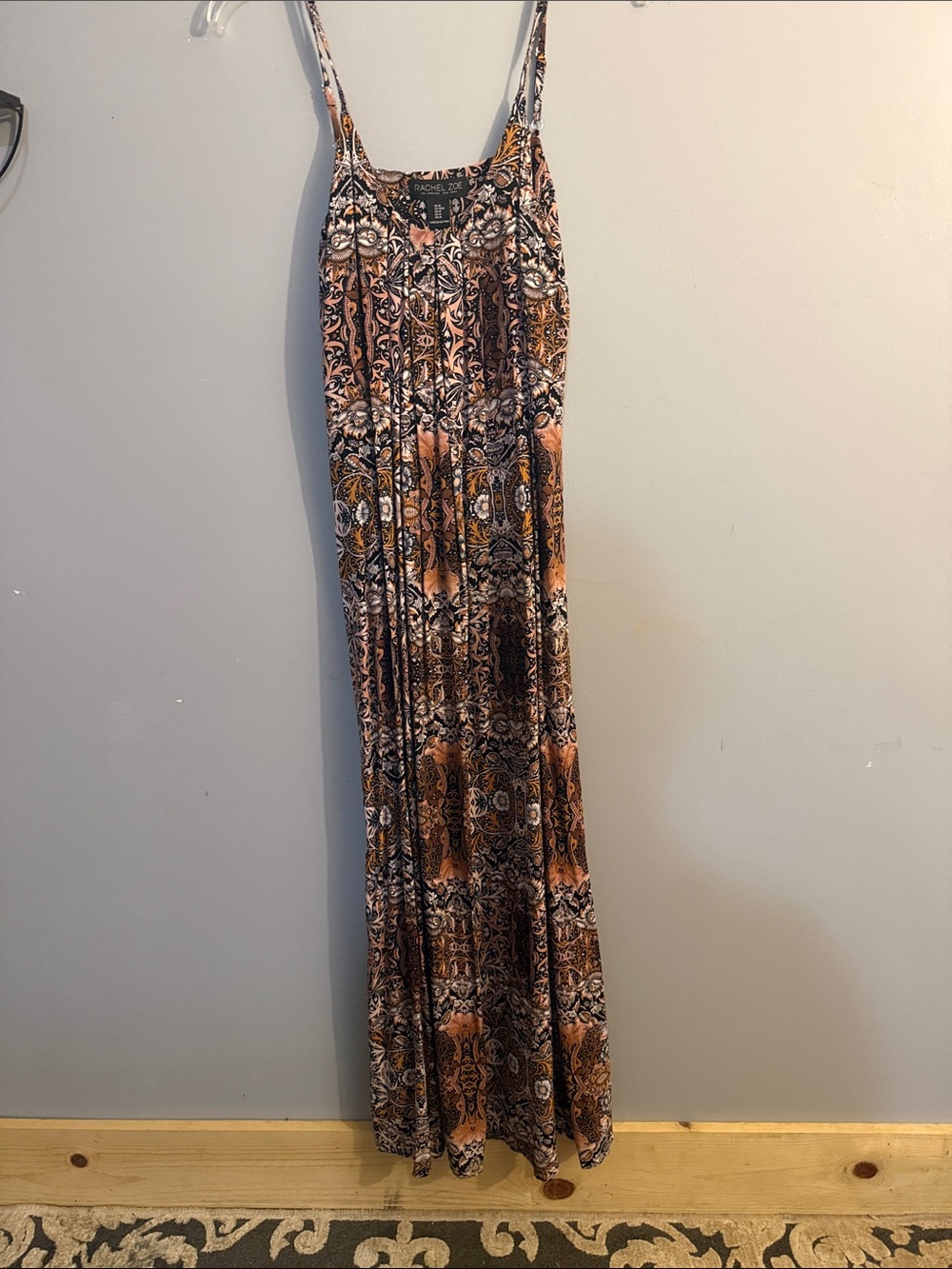 Rachel Zoe Paisley Dress in Brown and Peach
